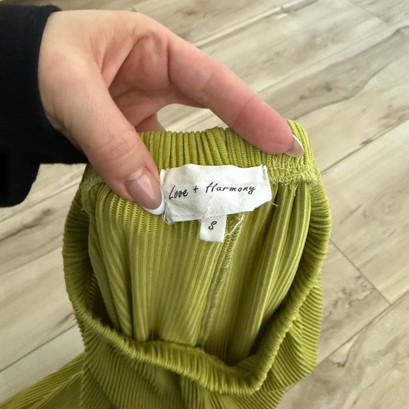 Green Ribbed Pants - Picture 3 of 11